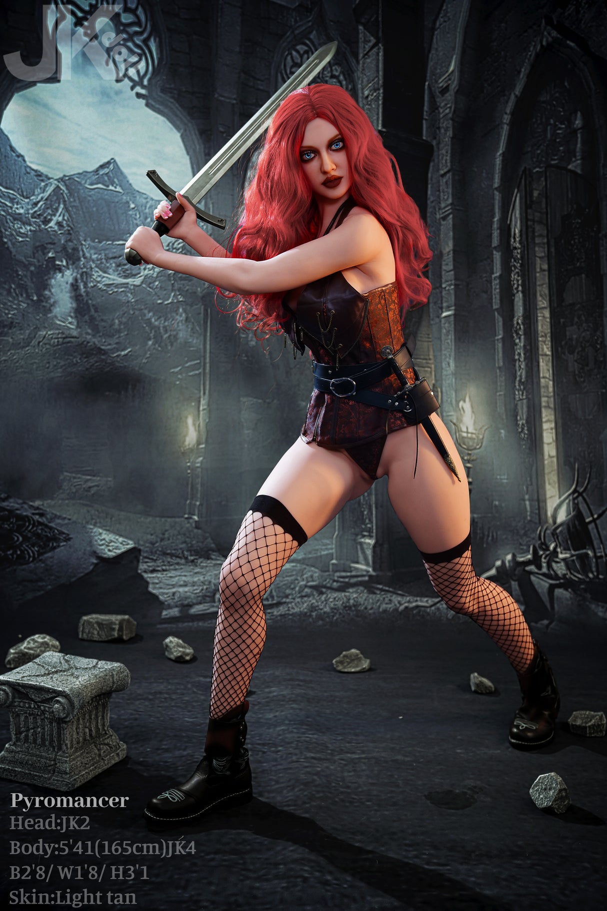 Pyromancer: 165cm D-Cup Lifelike TPE Sex Doll-JK Doll