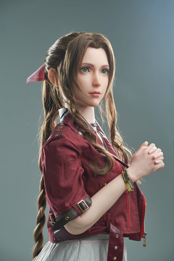 Aerith : Poupée sexuelle en silicone de 167 cm, taille D, de type Cosplay – Personnage de jeu vidéo