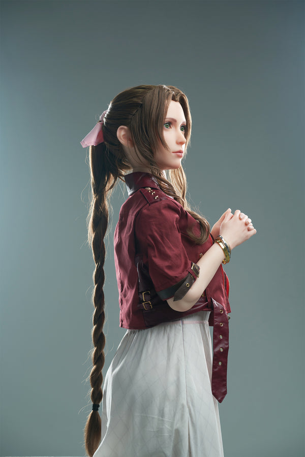 Aerith : Poupée sexuelle en silicone de 167 cm, taille D, de type Cosplay – Personnage de jeu vidéo