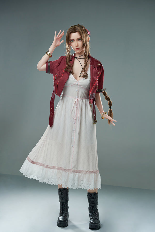 Aerith : Poupée sexuelle en silicone de 167 cm, taille D, de type Cosplay – Personnage de jeu vidéo