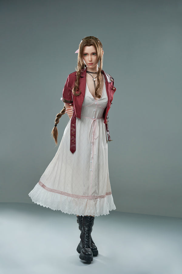Aerith : Poupée sexuelle en silicone de 167 cm, taille D, de type Cosplay – Personnage de jeu vidéo
