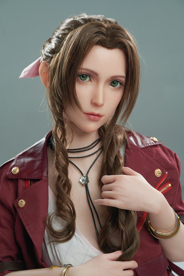Aerith : Poupée sexuelle en silicone de 167 cm, taille D, de type Cosplay – Personnage de jeu vidéo