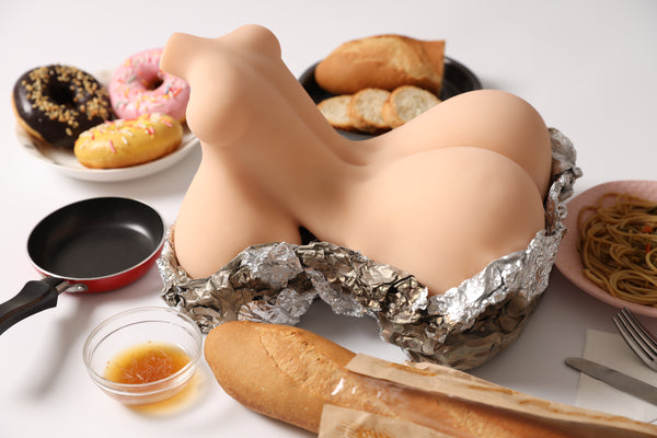 XM Torso Delicacy (Zimt): 35 cm großer Torso einer echten TPE-Liebespuppe – Höhepunkt-Puppe