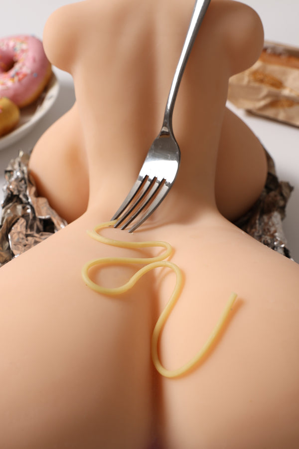 XM Torso Delicacy (Zimt): 35 cm großer Torso einer echten TPE-Liebespuppe – Höhepunkt-Puppe