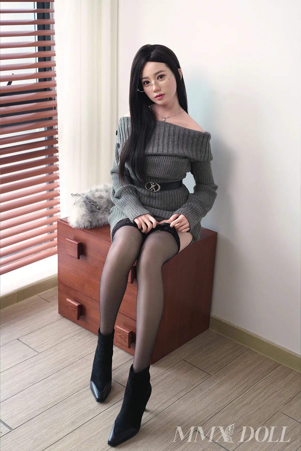 MengTing : Poupée sexuelle réaliste en silicone de 156 cm, bonnet E - MMX Doll