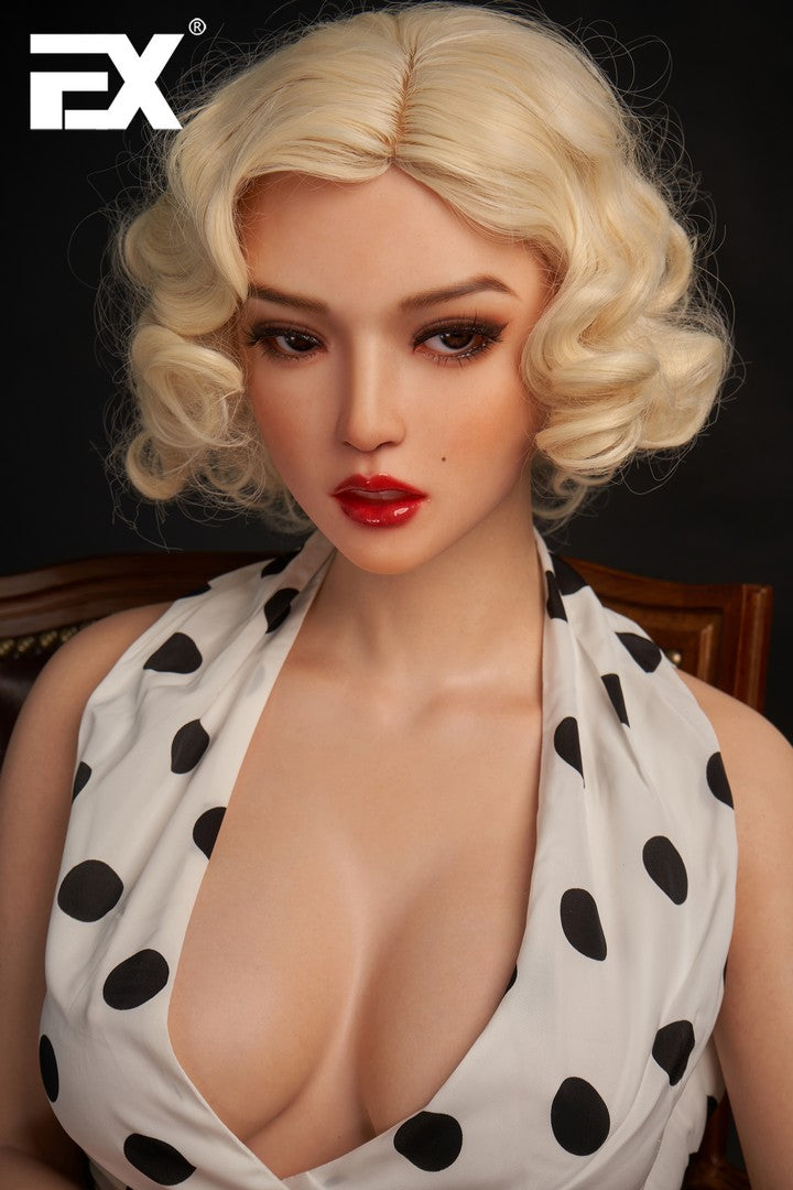 Jie: 166 cm D-Cup Realistische Silikon-Sex-Puppe - EX-Puppe