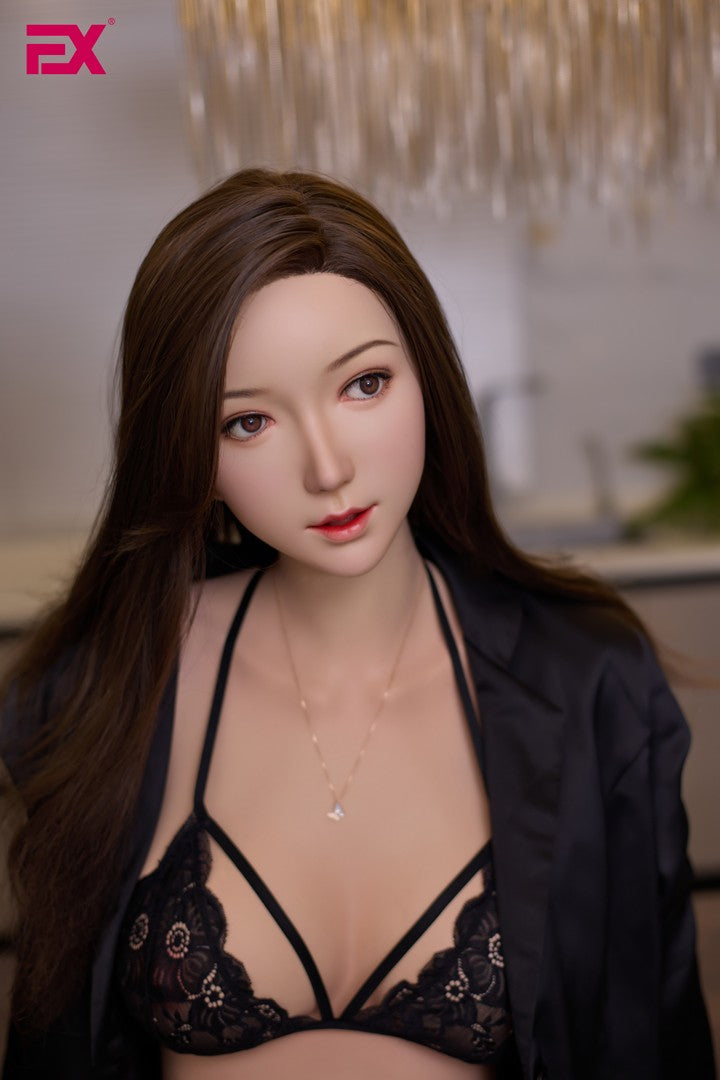 Jie: 166 cm D-Cup Realistische Silikon-Sex-Puppe - EX-Puppe