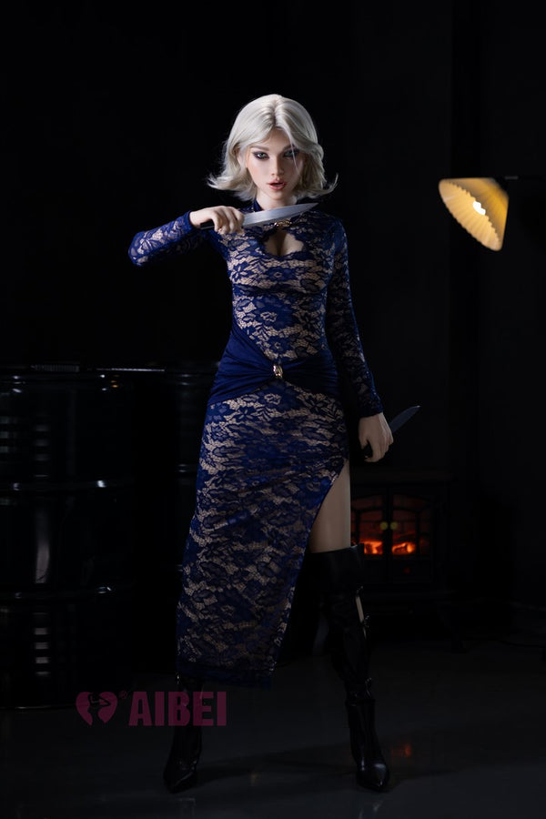 AB23 Aria White: 158cm F-Cup Realistic Silicone Sex Doll-Aibei