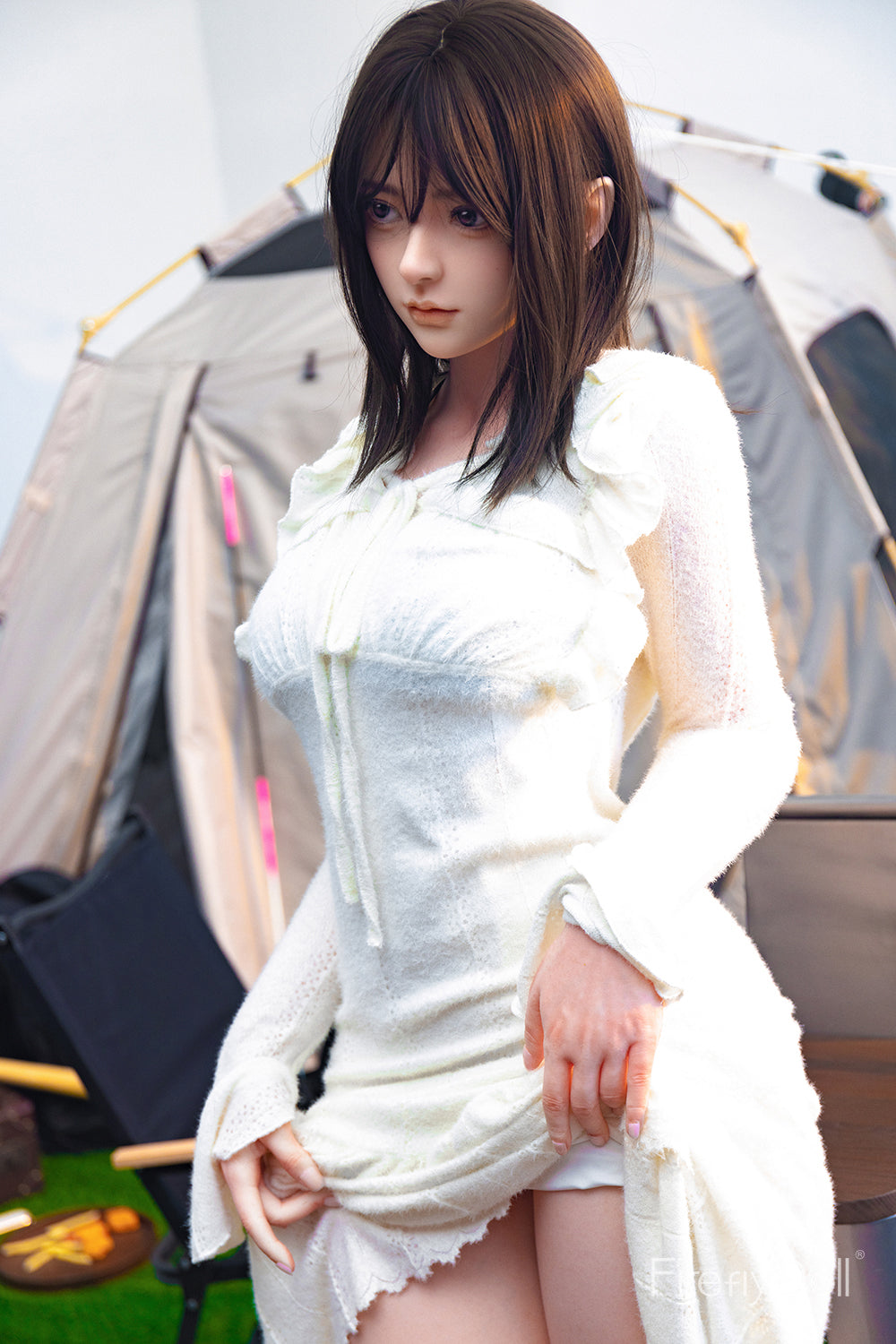 C001 Liuli: 159cm E-cup Camping Silicone Sex Doll
