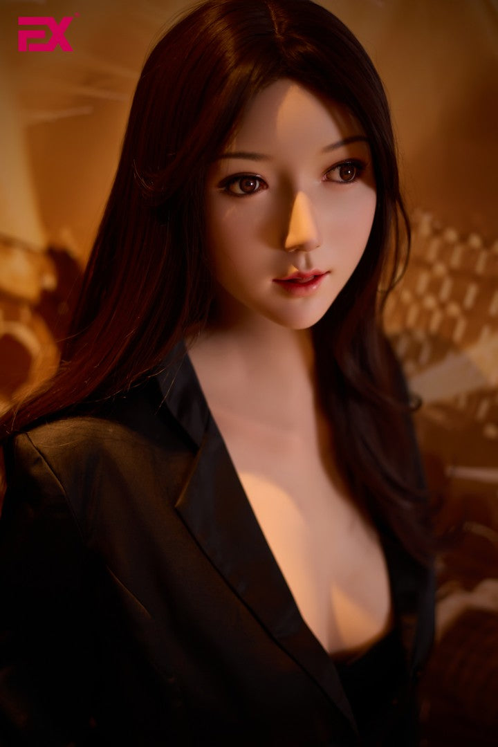 Jie: 166 cm D-Cup Realistische Silikon-Sex-Puppe - EX-Puppe