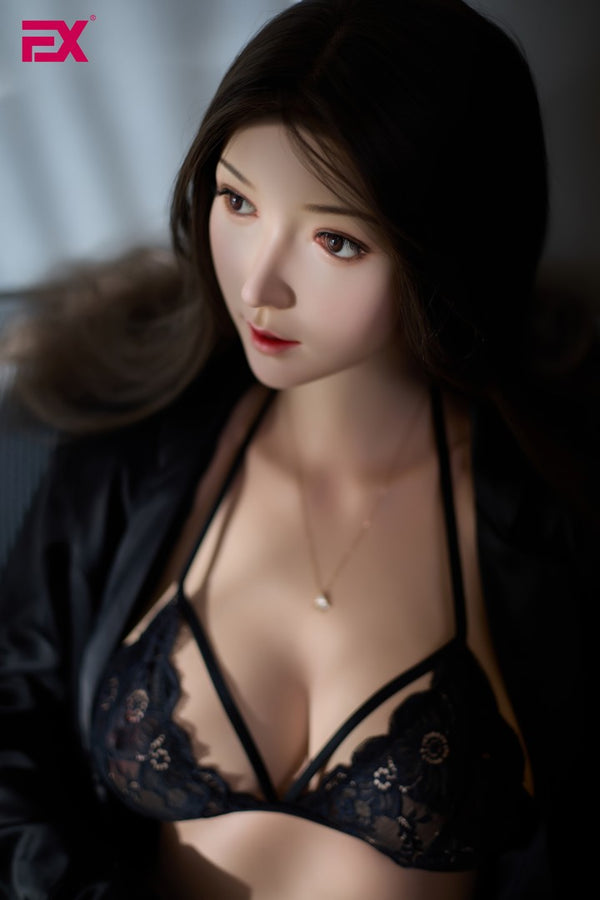 Jie: 166 cm D-Cup Realistische Silikon-Sex-Puppe - EX-Puppe