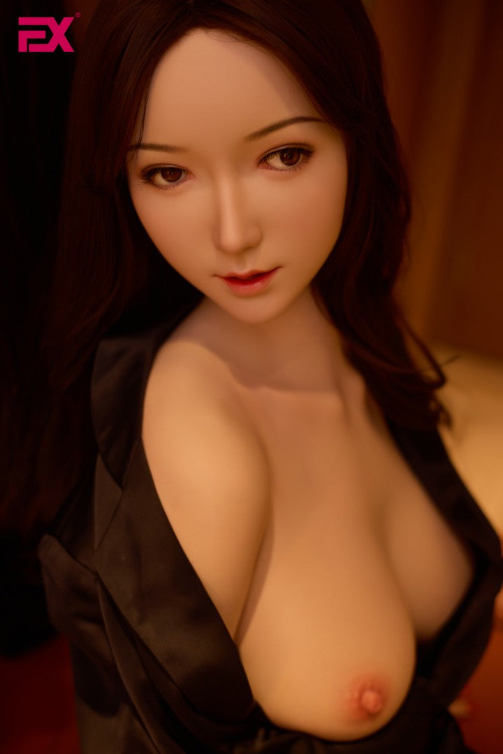 Jie: 166 cm D-Cup Realistische Silikon-Sex-Puppe - EX-Puppe