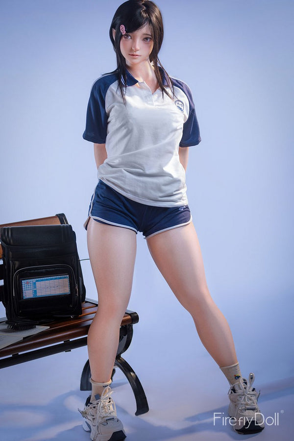 C002 Nanako: 151cm A-cup School Uniform and Bench Silicone Sex Doll