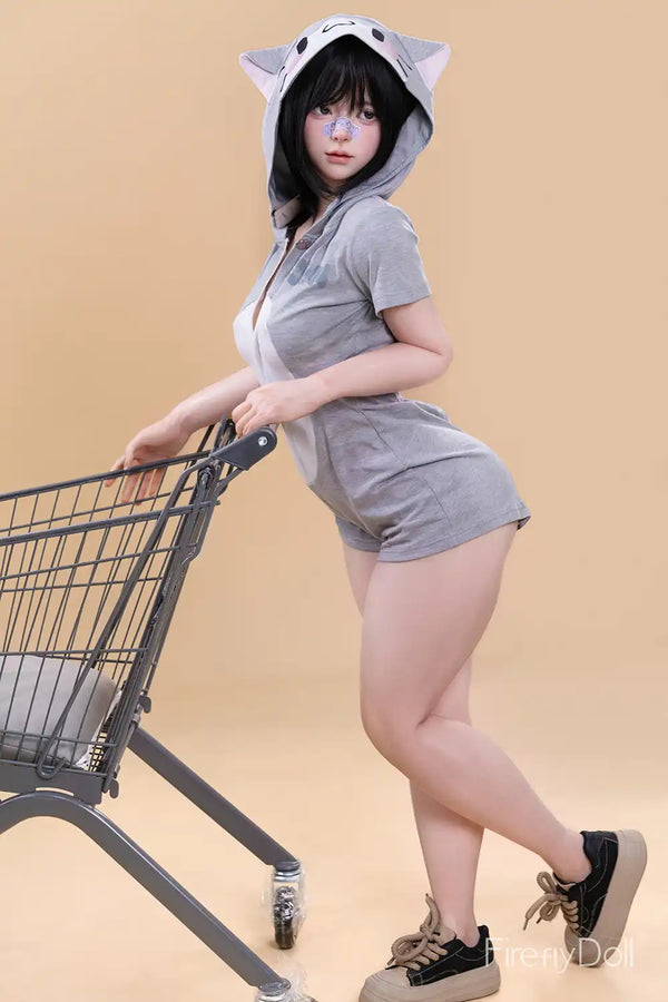 C001 Liuli: 159cm E-cup Kitty Girl Silicone Sex Doll