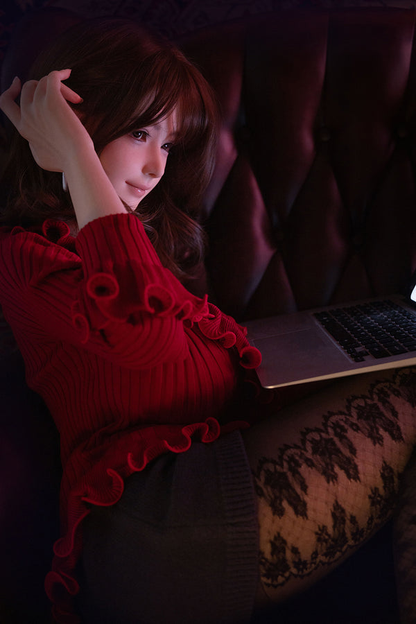 C013 Qiandao: 160cm G-cup Black Stockings Silicone Sex Doll - Max Series