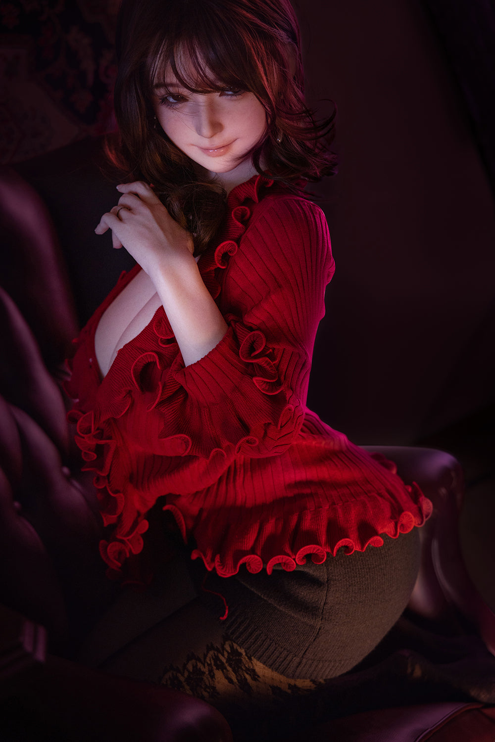 C013 Qiandao: 160cm G-cup Black Stockings Silicone Sex Doll - Max Series