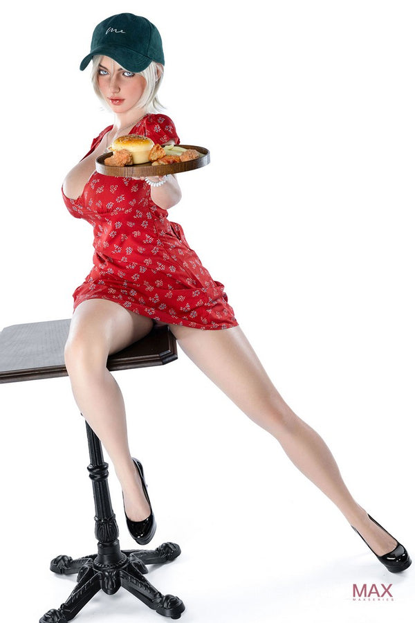 C015 Mary: 160cm G-cup Hot Waitress Silicone Sex Doll - Max Series