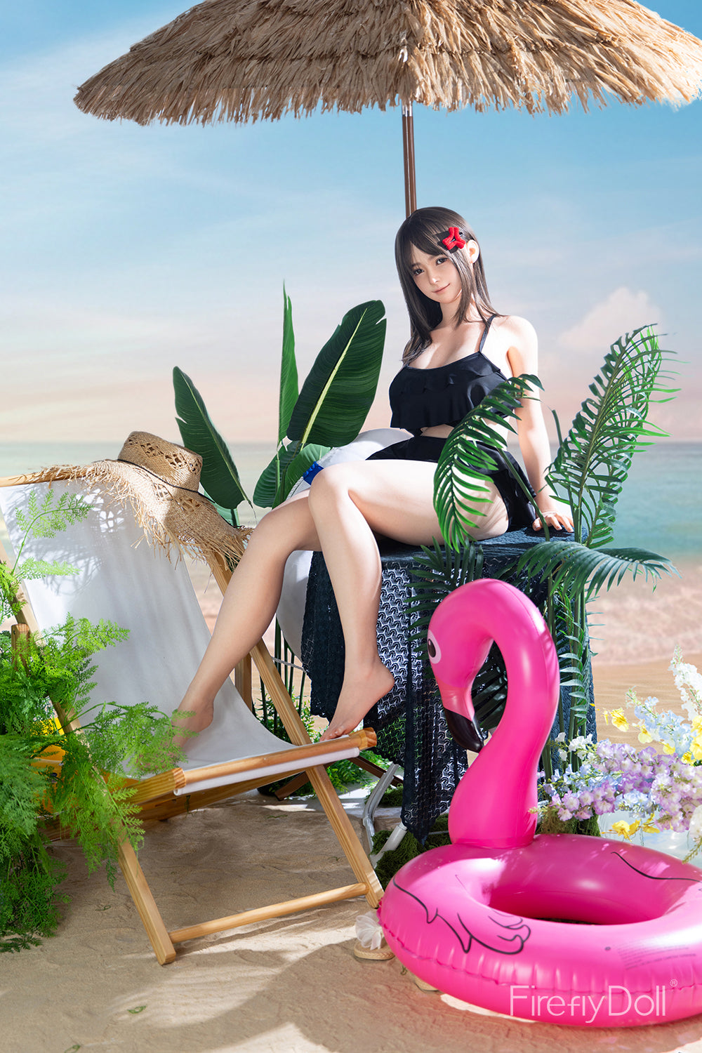 C013 Qiandao: 160cm G-cup Summer Swimsuit Silicone Sex Doll - Max Series