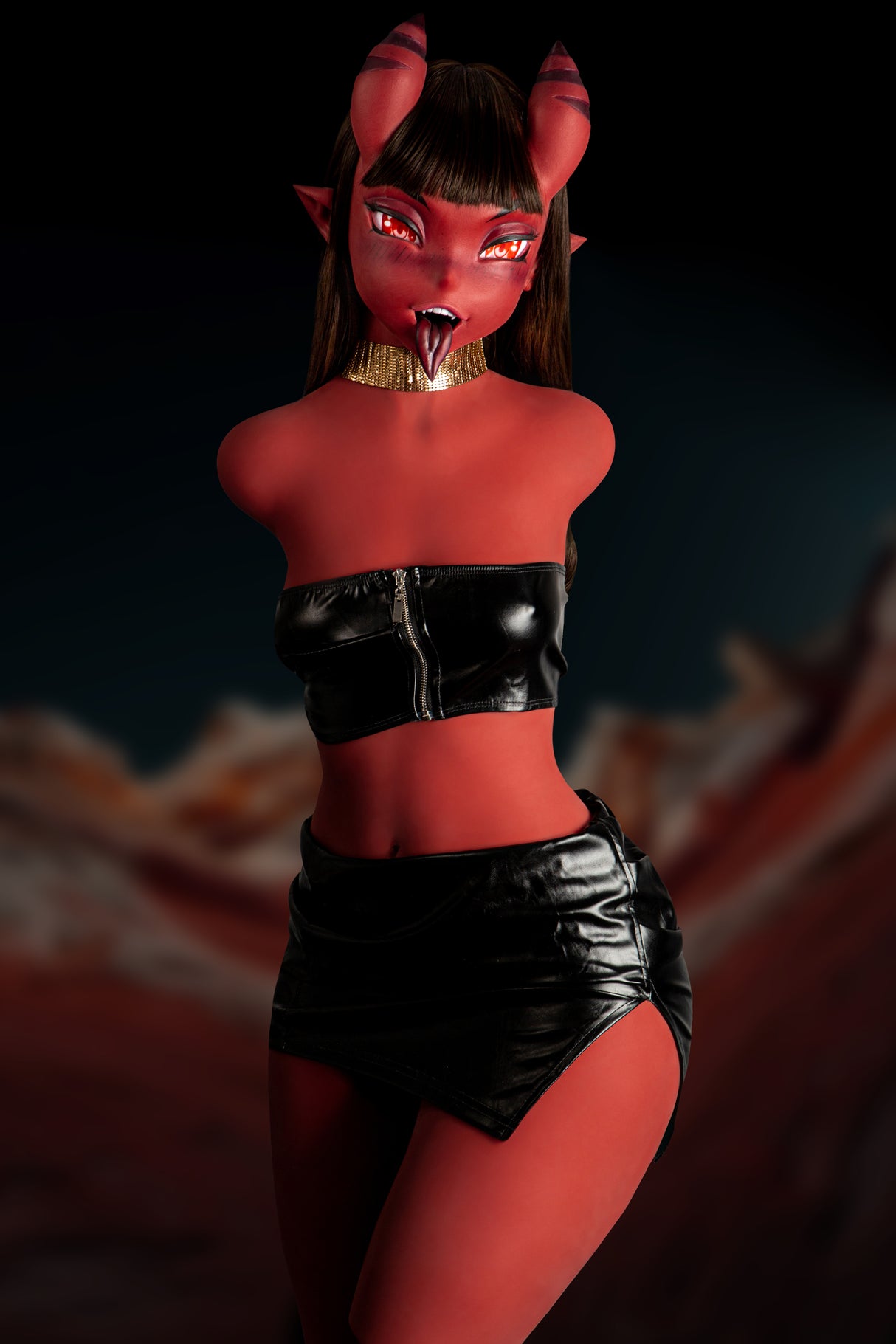 877# Meru(Silicone ROS Head): 110cm Realistic Silicone Love Doll Torso-Climax Doll