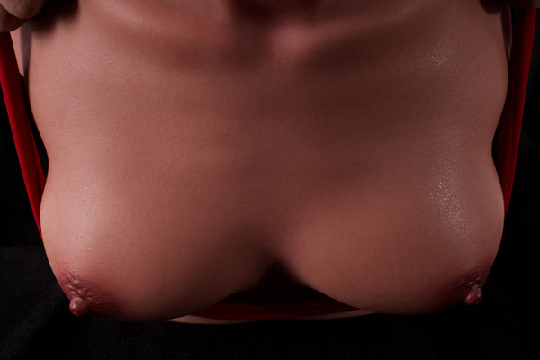 B-61(Black): 61cm Realistic Silicone Love Doll Torso-Climax Doll