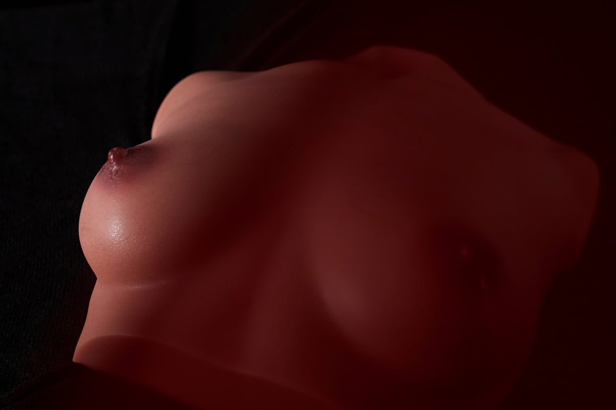 B-61(Black): 61cm Realistic Silicone Love Doll Torso-Climax Doll