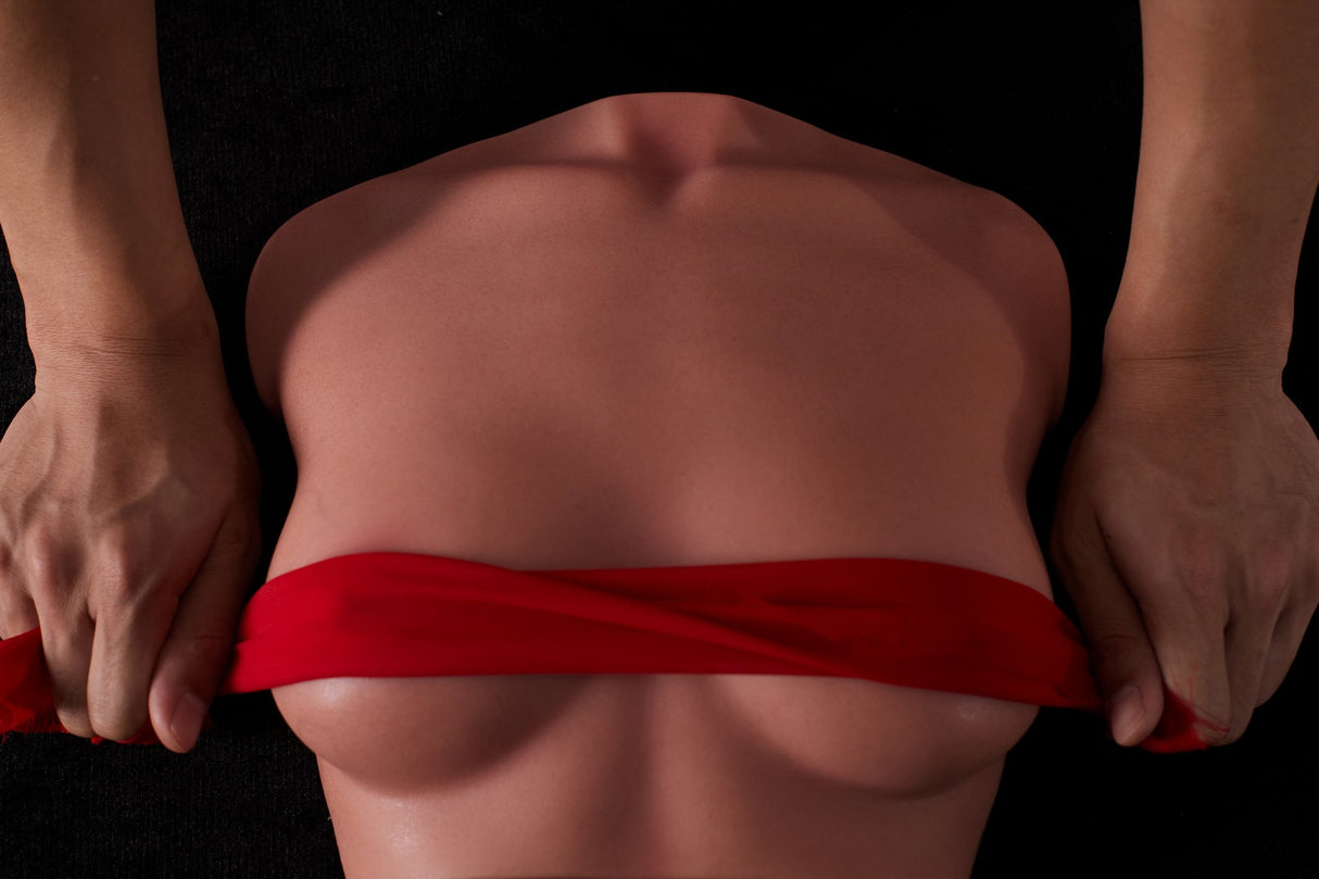 B-61(Black): 61cm Realistic Silicone Love Doll Torso-Climax Doll