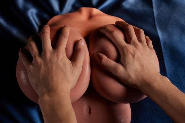B-92(Black): 92cm Realistic Silicone Love Doll Torso-Climax Doll
