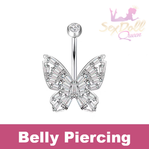 Butterfly-Style Belly Piercing