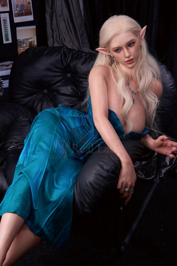 R8 Lena: 159cm H-Cup Royal Blue Beauty Elf Sex Doll