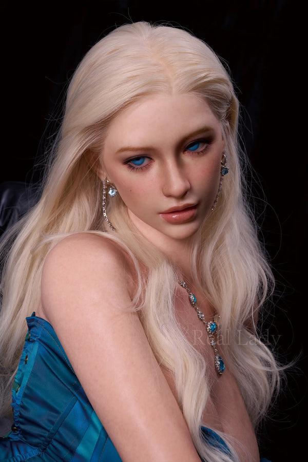 R8 Lena: 159cm H-Cup Royal Blue Beauty Elf Sex Doll