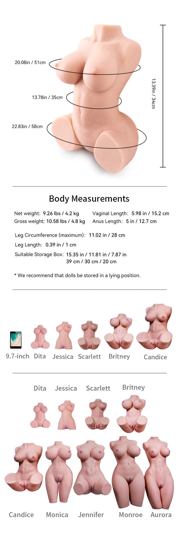 Dita fair: Tantaly Sex Doll Torso (Versandbereit für Nordamerika) Fünf ÜBRIG