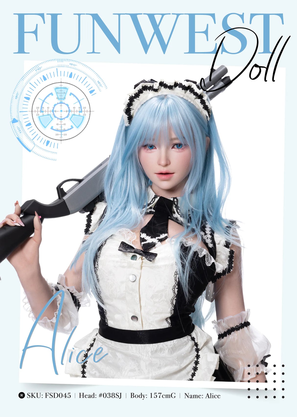 Alice: 157cm Realistic Silicone Sex Doll-FSD045 #038SJ