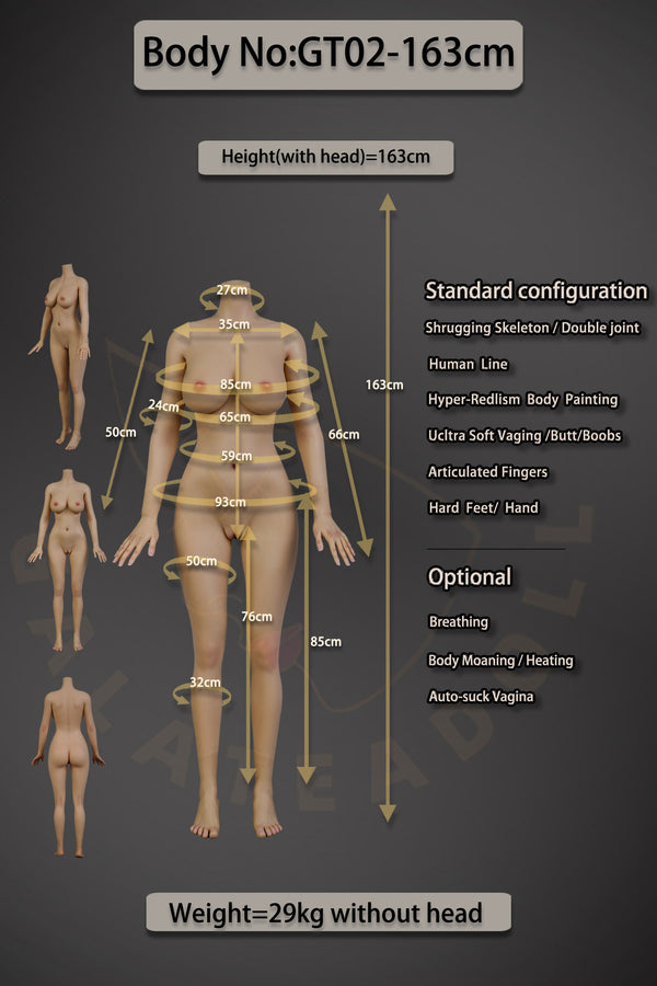 GT02: Galatea White Sex Doll (Full Silicone) JS#052(Nature)-1