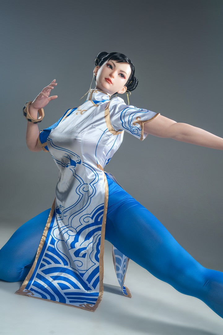 Chun-Li: 169cm F-Cup Cosplay Silicone Sex Doll-Game Lady