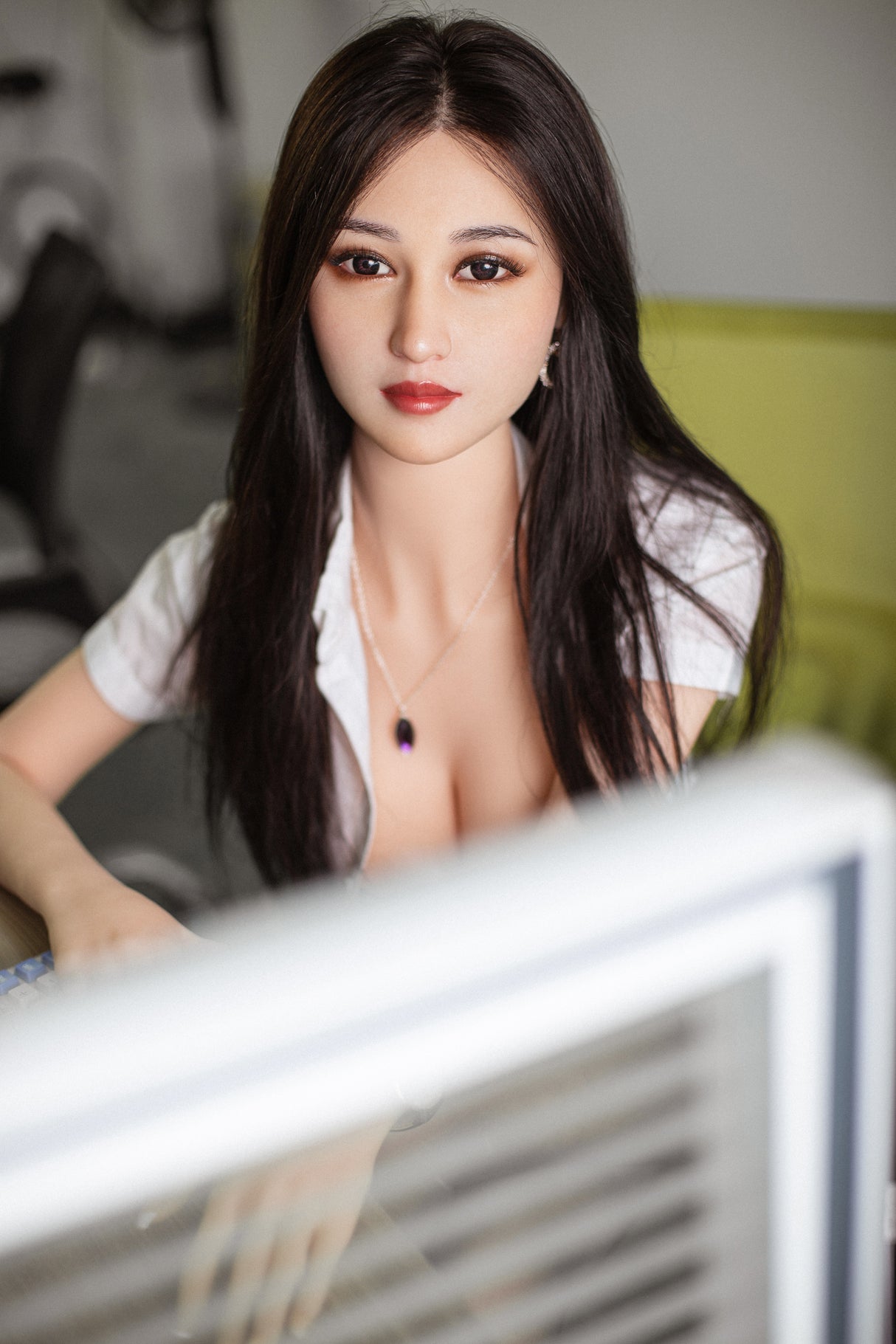 #1: 165cm G-Cup Lifelike TPE Body Silicone Head Sex Doll-Aibei