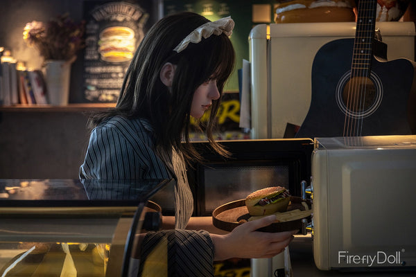 C001 Liuli: 159cm E-cup Hamburger Restaurant Silicone Sex Doll