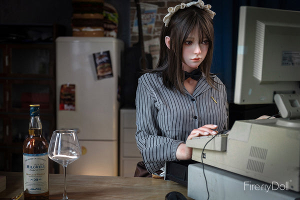 C001 Liuli: 159cm E-cup Hamburger Restaurant Silicone Sex Doll