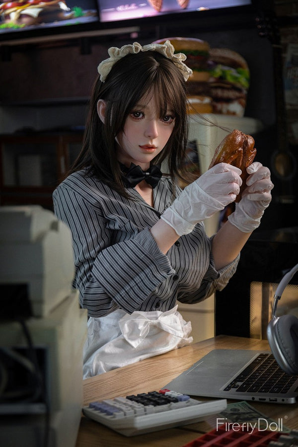 C001 Liuli: 159cm E-cup Hamburger Restaurant Silicone Sex Doll