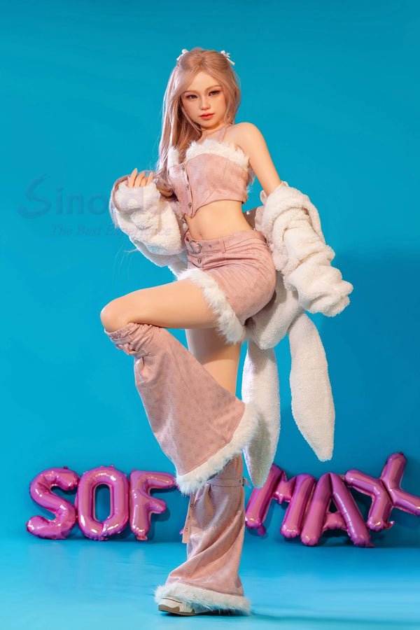 Linxia: 161cm B-Cup Lavender Luxe Girl Flat Chested Sex Doll-Soft Max Series