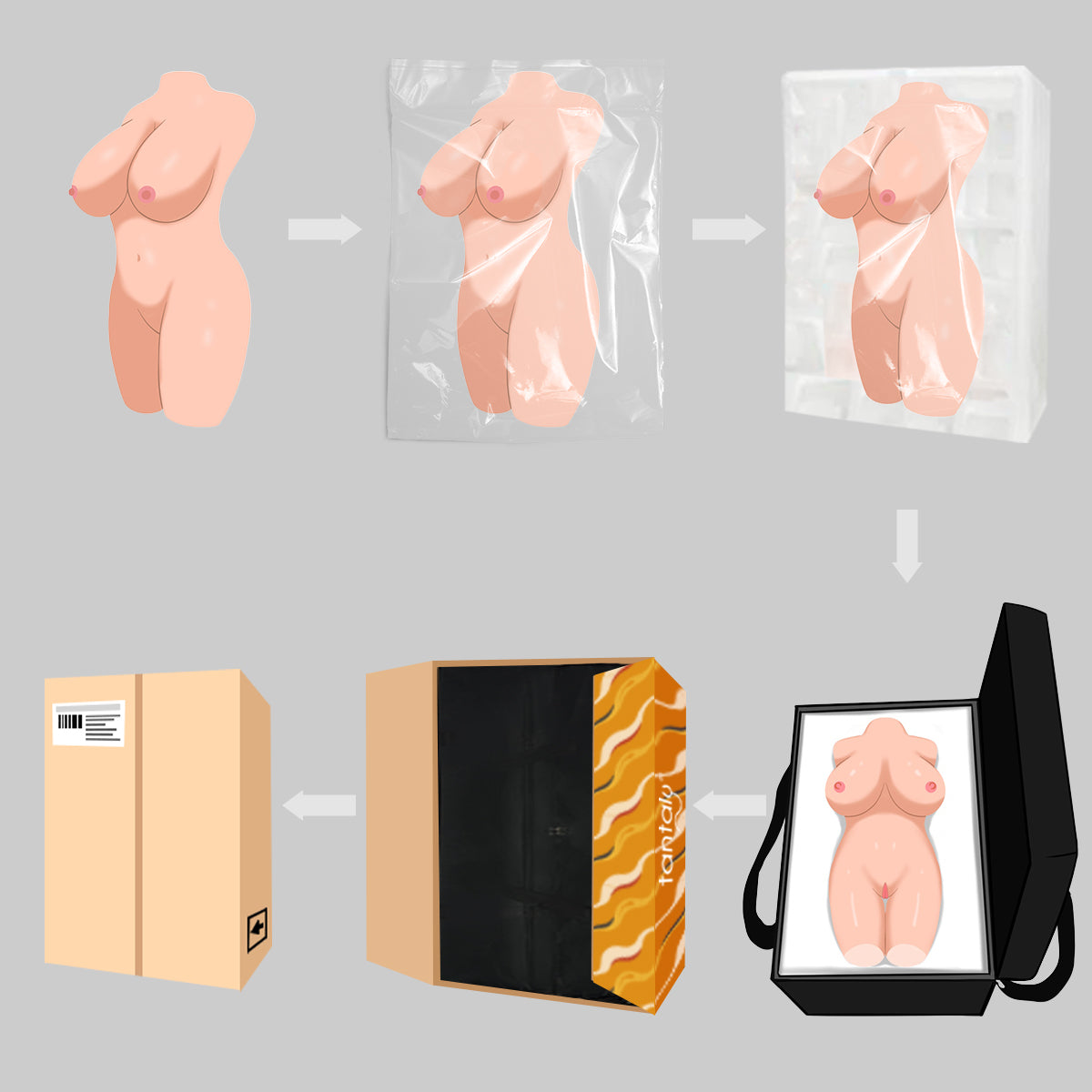 Donna 2.0: Tantaly Sex Doll Torso für Anfänger (Lieferung in 5–7 Tagen)