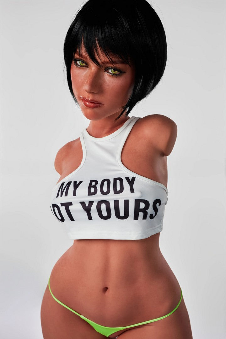 882# Livia: Flat Chested Silicone Sex Doll-Ultra Light Weight Design
