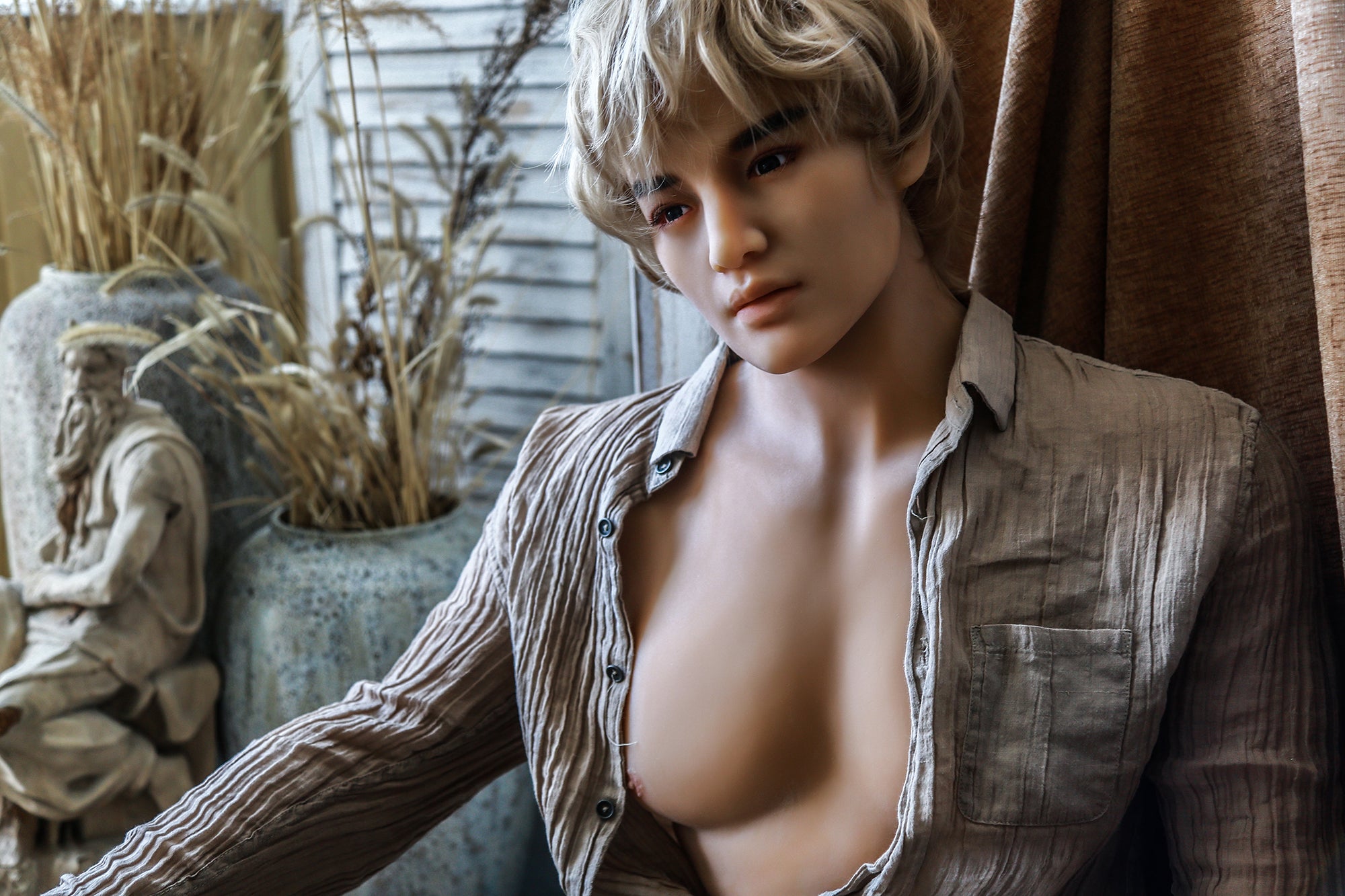 Tang (Blonde): Qita Doll Asian Male Sex Doll