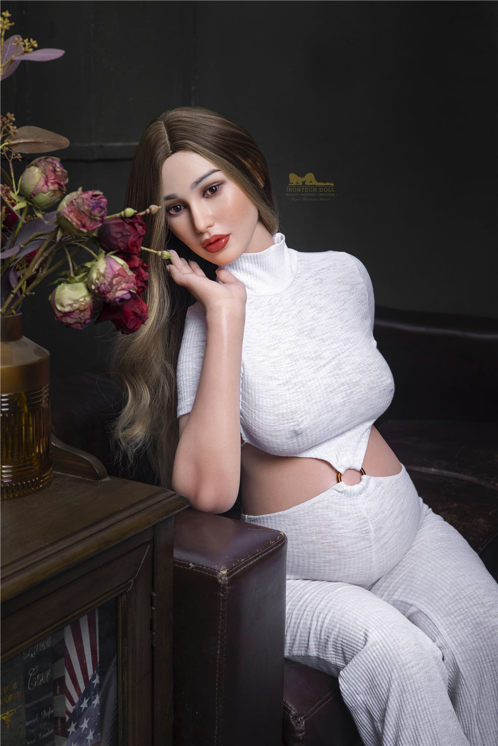 Pearl: Irontech Pregnant White Sex Doll（Full Silicone）