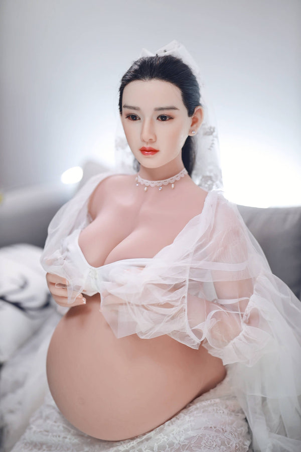 Armani(Silicone Head): JYDoll Pregnant Asian Sex Doll