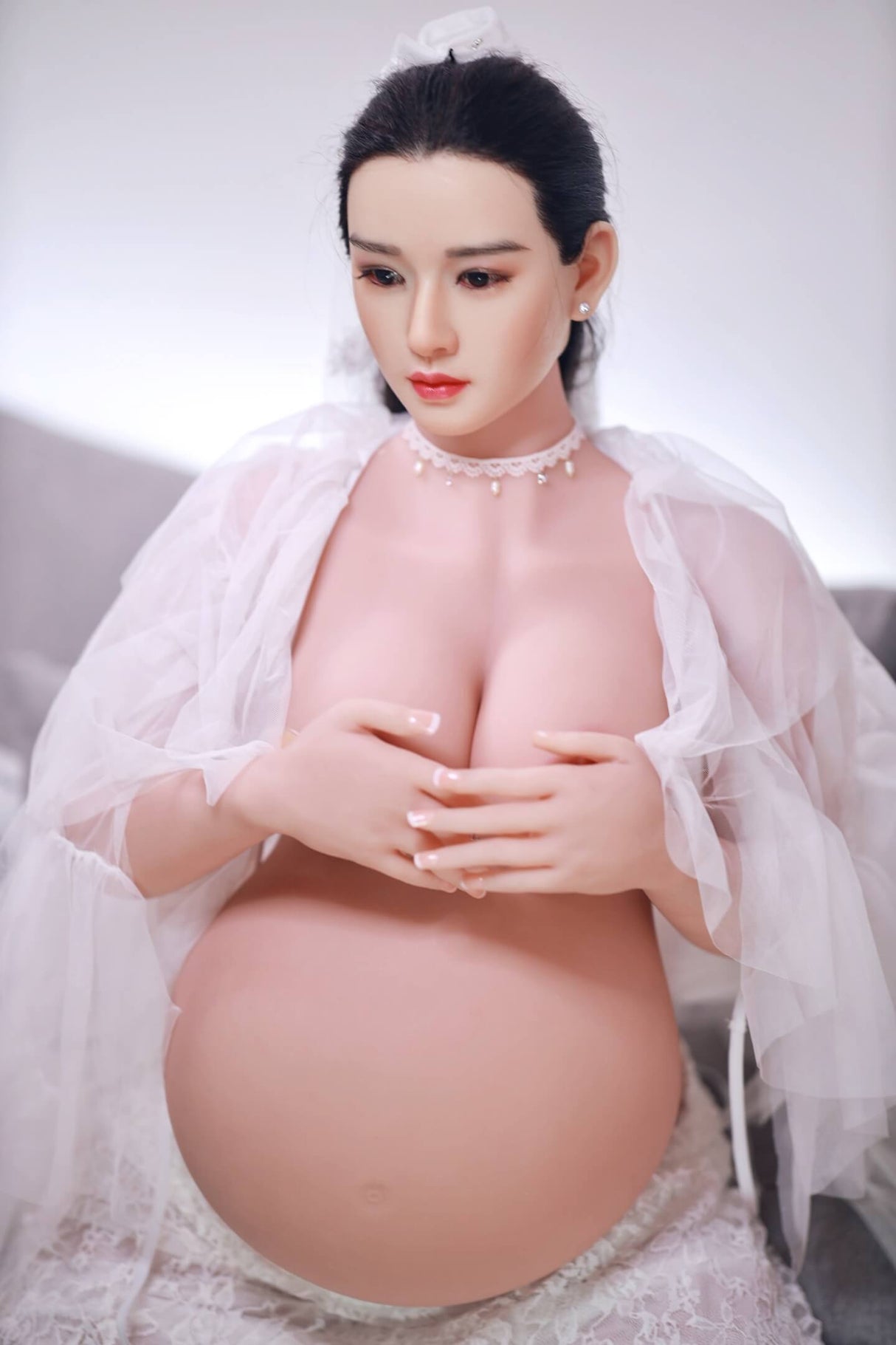 Armani(Silicone Head): JYDoll Pregnant Asian Sex Doll