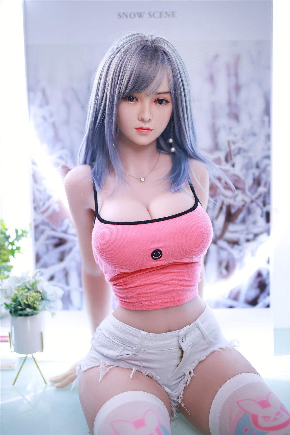 Lapin (tête en silicone) : poupée sexuelle asiatique JYDoll