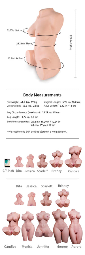 Candice Wheat: Tantaly Sex Doll Torso, die realistischste Muschi (Lieferung in 5–7 Tagen)
