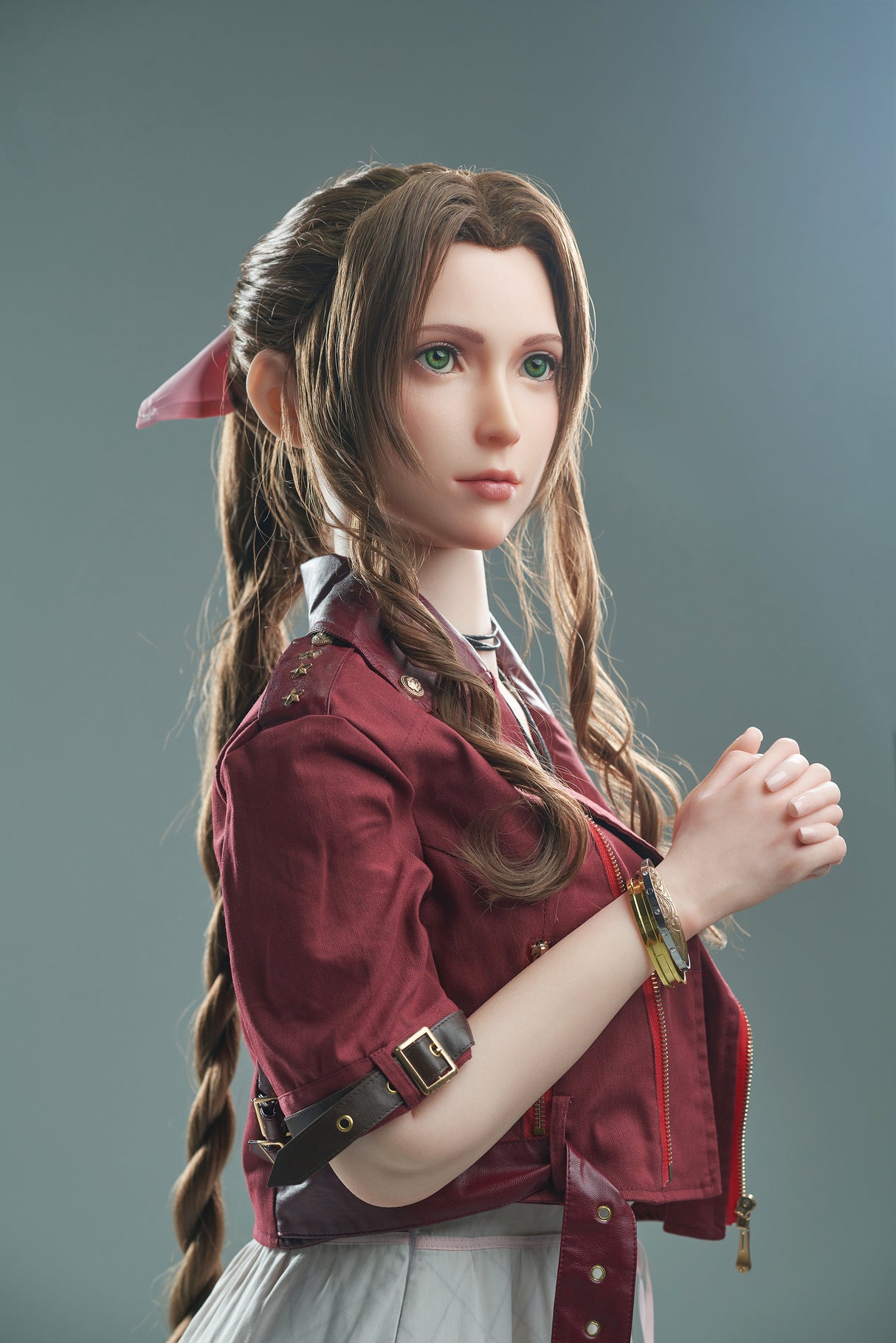 Aerith: 167cm D-Cup Cosplay Silicone Sex Doll-Game Lady Sex Doll Queen Aerith: 167cm D-Cup Cosplay Silicone Sex Doll-Game Lady Sex Doll Queen