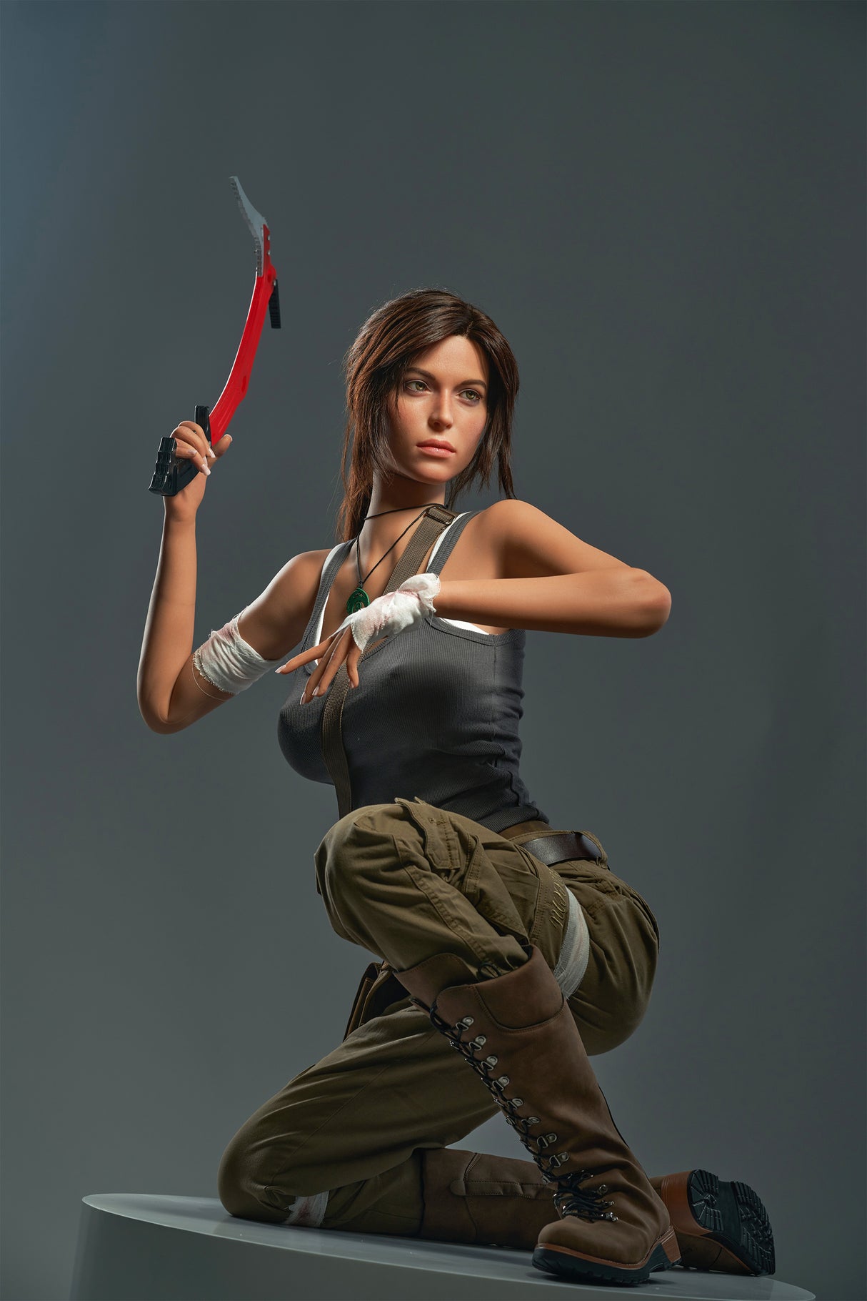 Lara Croft: 166cm E-cup Anime Silicone Sex Doll-Game Lady