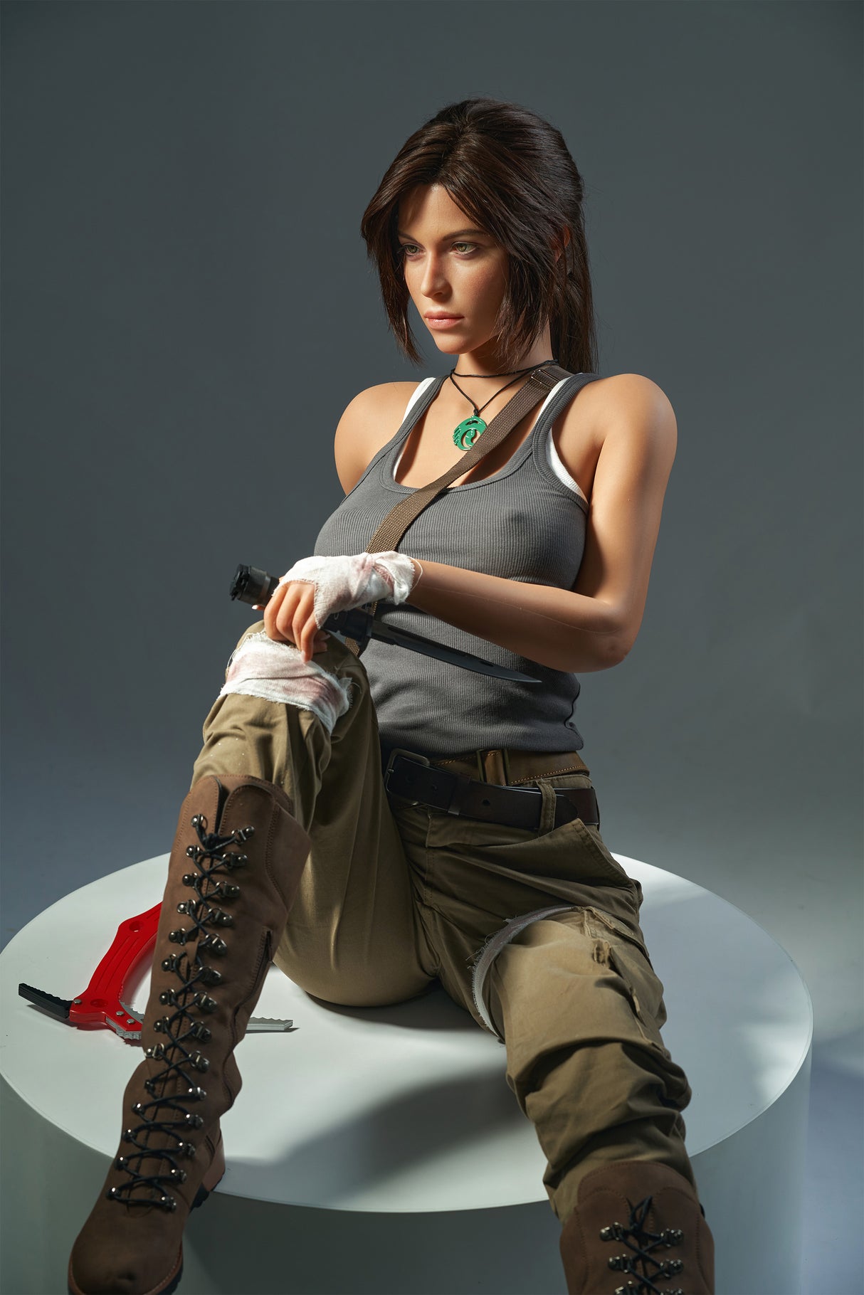 Lara Croft: 166cm E-cup Anime Silicone Sex Doll-Game Lady